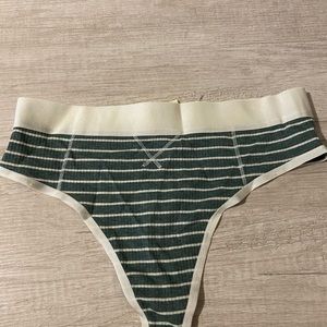 AERIE RIBBED HIGH WAISTED THONG UNDERWEAR